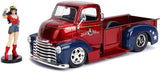 AUTO CHEVY COE PICKUP W/WONDER WOMAN 1952 1:24 JADA TOYS JT-30453