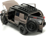 AUTO TOYOTA FJ CRUISER - TAN W-RACK 1:24 JADA TOYS JT-34008