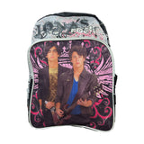 Mochila Jonas Brothers Polyester Tamaño Oficio Celeste Fuxia 351-0203