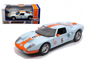 AUTO FORD GT WITH GULF LIVERY #6  LIGHT BLUE 1:24 MOTORMAX MM-79641