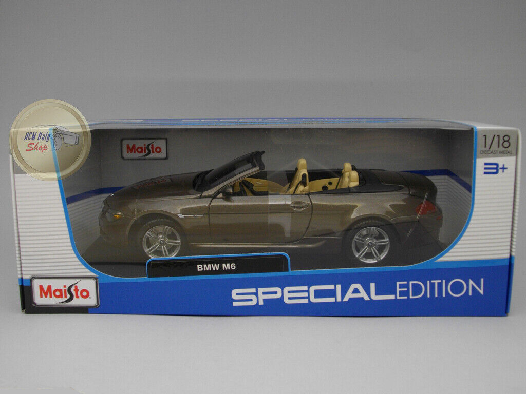 AUTO 1:18 BMW M6 CABRIOLET marrón metálico 31145 MAISTO – Adhek Perú