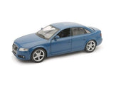 AUTO 1:24 AUDI A4 SALOON 2008 plateado azul NEW  71076B NEW RAY
