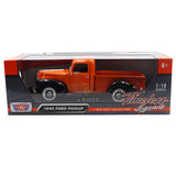 AUTO FORD PICKUP 1940 Naranja/Negro Escala 1:18 | MOTORMAX MM-73170TC