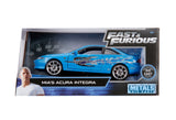 "Auto 1:24 FF - MIA's Acura Integra Type-R en su empaque original de Jada Toys."