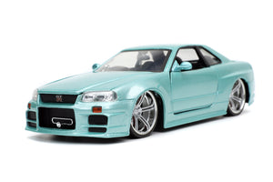 [PRE-VENTA] Auto Fast & Furious - BRIAN's Nissan Skyline GT-R (R34) 1.24 Jada JT-32608 [PRECIO NORMAL S/.169]