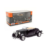 Auto Ford Coupe Convertible 1934 Negro Escala 1:24 | Motormax MM-73218AC