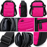 Bolso Quechua Q-5205A Fucsia con Divisiones y Tirante Ajustable