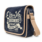Bolso Skechers PVC Plomo 71201.49 con Tapa y Tirante Ajustable