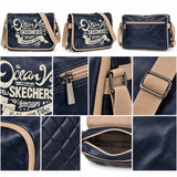 Bolso Skechers PVC Plomo 71201.49 con Tapa y Tirante Ajustable