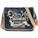 Bolso Skechers PVC Plomo 71201.49 con Tapa y Tirante Ajustable