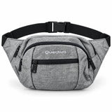 Canguro Quechua Q-5216A Negro con Tres Compartimientos y Hebilla Plástica