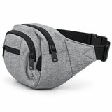 Canguro Quechua Q-5216A Negro con Tres Compartimientos y Hebilla Plástica