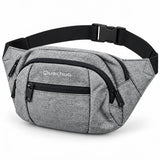 Canguro Quechua Q-5216A Negro con Tres Compartimientos y Hebilla Plástica