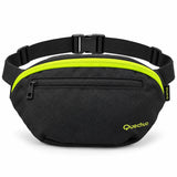 Canguro Quechua Negro con Verde Q-5217A de 2 Compartimentos