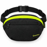 Canguro Quechua Negro con Verde Q-5217A de 2 Compartimentos
