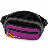 Canguro Quechua Rojo con Lila QC-14103 de 4 Compartimentos