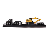 [PRE-VENTA]  Adorno plataforma con excavadora 1:87 White Peterbilt 579 - Cat 315C Excavator C16  Cat DM-84423 [PRECIO NORMAL S/.69]