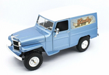 AUTO WILLYS JEEP STATION WAGON 1955 1:18 BORGOÑA Y AZUL MARINO LUCKY DIECAST   LD-92858
