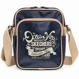Bolso Skechers PVC Azul/Beis 71203.49 | Estilo Retro y Funcionalidad