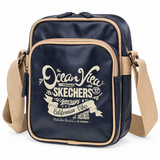 Bolso Skechers PVC Azul/Beis 71203.49 | Estilo Retro y Funcionalidad
