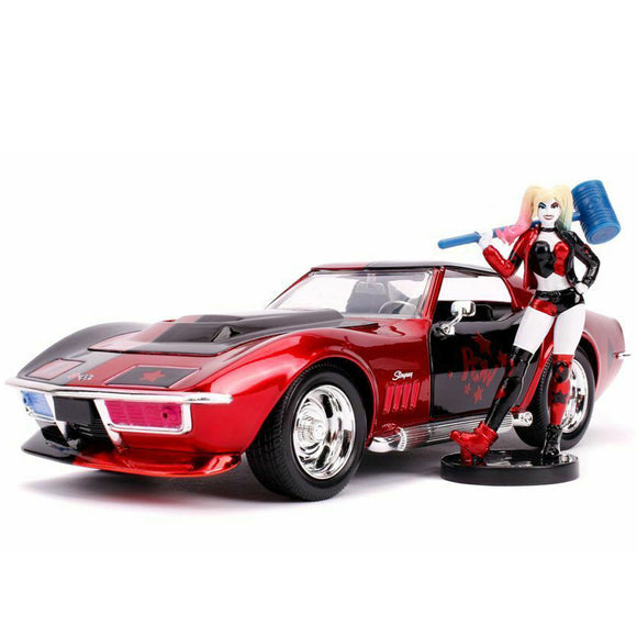 Chevy Corvette Stingray 1969 con Figura de Harley Quinn | Escala 1:24 | Jada Toys | JT-31196