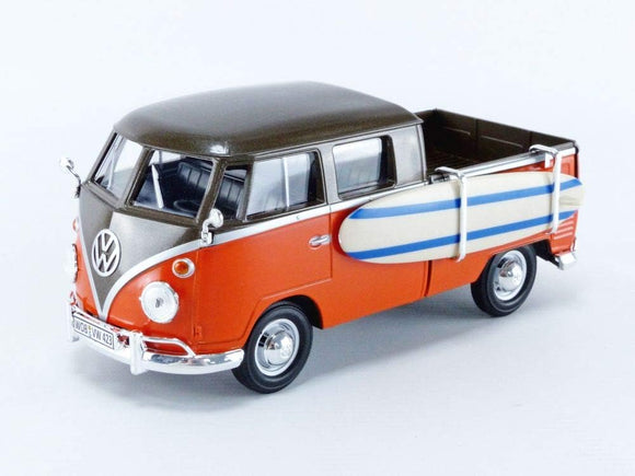 Auto Volkswagen Type 2 (T1) Pickup con Surfboard | Escala 1:24 | Motormax MM-79560