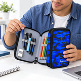 Estuche Escolar Quechua Q-5203 Azul con Ligas Internas