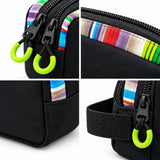 Estuche Quechua Negro con Diseño Multicolor Q-1305A