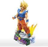  “Goku Super Saiyan 18 cm con efecto de aura en diorama Dragon Ball Z.”