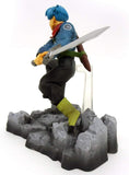 “Figura Trunks con base rocosa y cabello celeste Dragon Ball Z.”