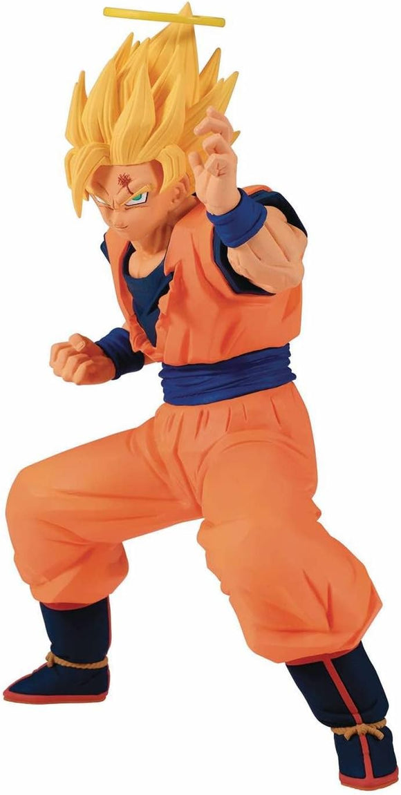 “Figura Goku Super Saiyan 2 Match Makers con halo de energía.”
