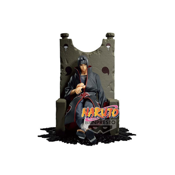 “Figura de Itachi Uchiha en su trono versión Dioramatic Bandai.”