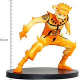 “Figura de Naruto en Modo Kurama de 15 cm con detalles de energía y pose dinámica.”