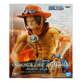  “Figura Grandline Journey de Portgas D. Ace con sombrero y caja Bandai.”