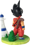 Vista trasera de Goku niño mostrando detalle de la vestimenta y base