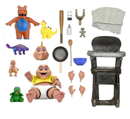  “Figura Baby Sinclair detallada con escultura precisa, colores auténticos y accesorios intercambiables.”