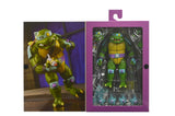 "Figura TMNT Ultimate Slash (Cartoon) de 7 pulgadas en su empaque original de NECA".