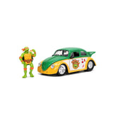 [PRE-VENTA] Auto 1:24 TMNT 59 VW DRAG BEETLE W/MICHELANGELO   Jada toys  JT-33741 [PRECIO NORMAL S/.239]