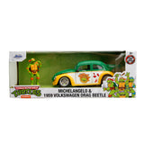 [PRE-VENTA] Auto 1:24 TMNT 59 VW DRAG BEETLE W/MICHELANGELO   Jada toys  JT-33741 [PRECIO NORMAL S/.239]