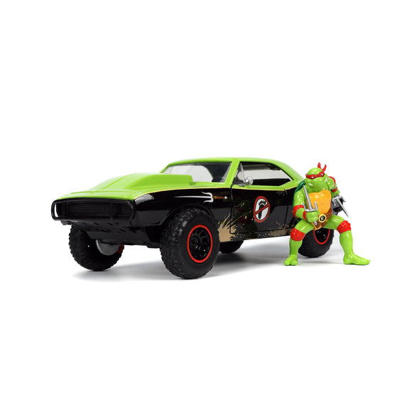 [PRE-VENTA] Auto 1:24 TMNT 67 CAMARO W/RAPHAEL   Jada toys  JT-33386 [PRECIO NORMAL S/.239]