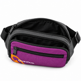 Canguro Quechua Rojo con Lila QC-14103 de 4 Compartimentos