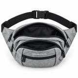 Canguro Quechua Plomo con Negro Q-5215C de 3 Compartimentos