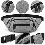 Canguro Quechua Plomo con Negro Q-5215C de 3 Compartimentos