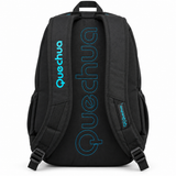 Mochila Quechua Q-1302 Negra con Celeste para Laptop y Tablet