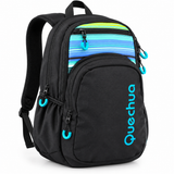 Mochila Quechua Q-1302 Negra con Celeste para Laptop y Tablet
