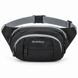 Canguro Quechua Q-5216A Negro con Tres Compartimientos y Hebilla Plástica