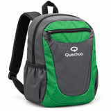 Mochila Quechua QC-14212 Guinda/Verde con Bolsillos Laterales y Divisiones Internas