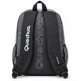 Mochila Quechua QC-14212 Guinda/Verde con Bolsillos Laterales y Divisiones Internas