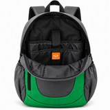 Mochila Quechua QC-14212 Guinda/Verde con Bolsillos Laterales y Divisiones Internas
