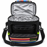Lonchera Térmica Quechua Q-1303 Negra con Tirante Ajustable y Asa de Mano